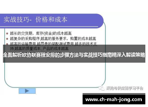 全面解析欧协联赛程安排的步骤方法与实战技巧指南精深入解读策略